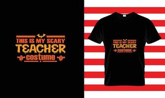 das ist mein furchtsames Lehrer… Halloween-T-Shirt vektor