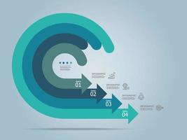 cirkel runda pil företag infographic element presentation vektor
