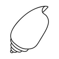 Strichzeichnungen Skizze Muscheln. Vektor-Illustration vom Hintergrund isoliert. Dekorationssymbol für Gesundheit Kalzium. verschiedene Schalenformen. Meer-Ozean-Symbol. Sand- und Stranddesign. vektor