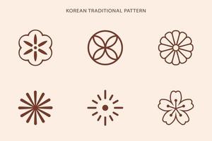 koreanisches traditionelles linienmuster. asiatischer Stil. Korea, China-Symbol vektor