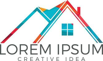 Logo-Design für Immobilien. kreatives Haussymbol. vektor