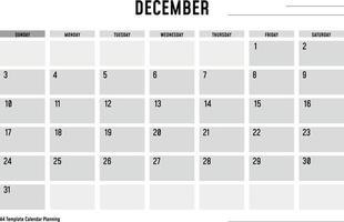 printa4 mall kalender planera december vektor