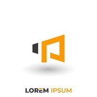 kreativ p form logotyp vektor