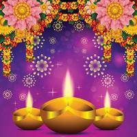 Diwali-Hintergrundkonzept vektor