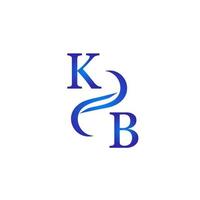 kb blaues Logodesign für Ihr Unternehmen vektor
