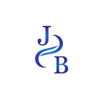 J B blå logotyp design för din företag vektor