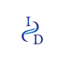 id blaues Logo-Design für Ihr Unternehmen vektor