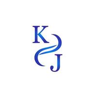 kj blå logotyp design för din företag vektor