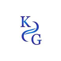 kg blå logotyp design för din företag vektor