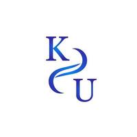 ku blaues Logo-Design für Ihr Unternehmen vektor