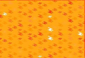 hellgelbes, orangefarbenes Vektormuster mit schmalen Linien. vektor