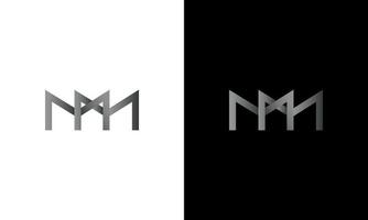Buchstabe mm Loge. mm-Logo-Design kostenlose Vektorvorlage. vektor