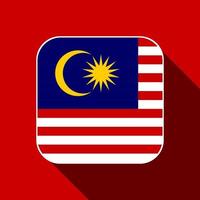 Malaysia-Flagge, offizielle Farben. Vektor-Illustration. vektor