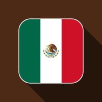 Mexikos flagga, officiella färger. vektor illustration.