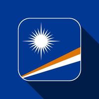 Flagge der Marshallinseln, offizielle Farben. Vektor-Illustration. vektor