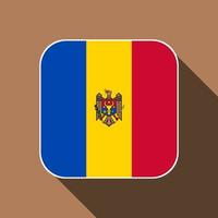 Moldawien-Flagge, offizielle Farben. Vektor-Illustration. vektor