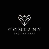 Luxus-Diamant-Line-Art-Geometrie-Logo-Design vektor