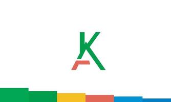 alphabet buchstaben initialen monogramm logo ak, ka, a und k vektor