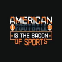 American Football ist der Speck des Sports kann für Fußball-Logo-Sets, sportliches T-Shirt-Modedesign, Sporttypografie, Sportbekleidung, T-Shirt-Vektoren, Grußkarten und Nachrichten verwendet werden. vektor