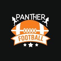 Panther Fußball. kann für Fußball-Logo-Sets, sportliches T-Shirt-Modedesign, Sporttypografie, Sportbekleidung, T-Shirt-Vektoren, Grußkarten, Nachrichten und Tassen verwendet werden vektor