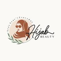 hijab mode logotyp vektor symbol