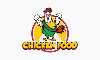 Hühnerfutter-Logo-Design, Silhouetten-Logo vektor