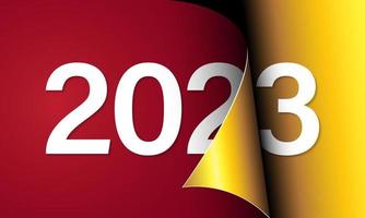 Frohes neues Jahr 2023 Grußkarten-Design-Vorlage. vektor