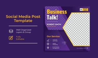 Corporate Digital Marketing Schulungskurs Social Media Post Template Vector Premium