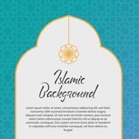 islamic bakgrund social media posta design arab dekorativ vektor