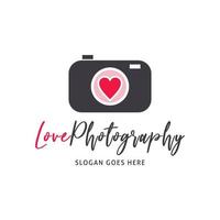 liebe fotografie symbol vektor logo vorlage illustration design