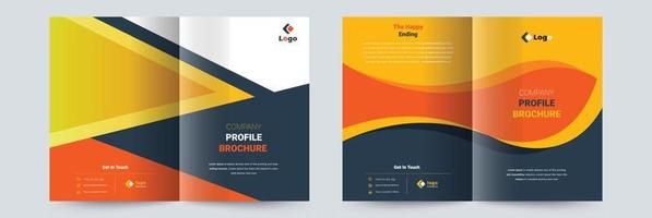 företag profil broschyr omslag design mall skicklig för multipurpose projekt vektor