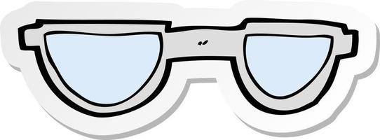 klistermärke av en tecknad glasögon vektor
