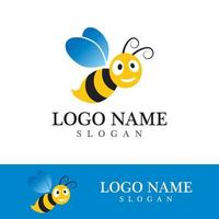 bee logotyp vektor ikon illustration