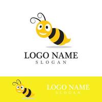 bee logotyp vektor ikon illustration