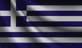 grekland flagga vinka. bakgrund för patriotisk och nationell design vektor