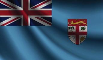 Fidschi-Flagge weht. hintergrund für patriotisches und nationales design vektor