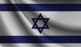 israelfahne weht. hintergrund für patriotisches und nationales design vektor