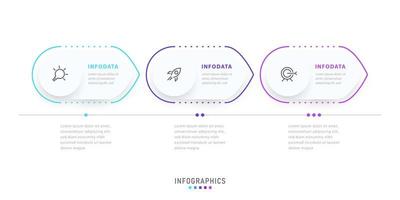 vektor infographic etikett designmall med ikoner och 3 alternativ eller steg. kan användas för processdiagram, presentationer, arbetsflödeslayout, banner, flödesschema, infograf.