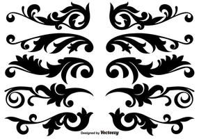 Scroll Works Design, Dekorativa Dekorativa Vektorelement vektor