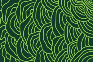 hand gezeichnete grüne wellenlinie gekritzelkunstmuster abstrakte illustration für hintergrund vektor