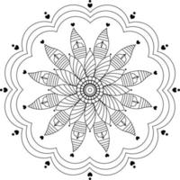 Schwarz-Weiß-Mandala-Design, Kreisblumenverzierung, dekoratives rundes Spitzendesign. mit mandalasmustern dekoration, fliesen, textilien, teppich und kissen. entwerfen Sie einen handgezeichneten Mandala-Hintergrund. vektor