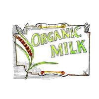 vete organisk mjölk märka retro vektor