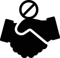 keine handshake-vektorillustration auf einem hintergrund. hochwertige symbole. vektorsymbole für konzept und grafikdesign. vektor