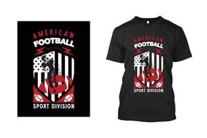 amerikan fotboll t-shirt design vektor