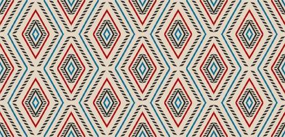 geometrisches ethnisches ikat-nahtloses muster traditionell. Stoff im indischen Stil. vektor