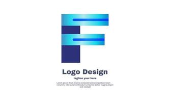 unik företag företag första logotyp f symbol design isolerat på vektor