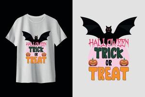 Halloween Süßes sonst gibt's Saures Kinder-T-Shirt-Design vektor