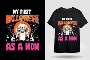 halloween t skjorta design för mamma vektor