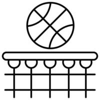 Basketballkorb, Symbol für den Stil der Basketball-Themenlinie vektor