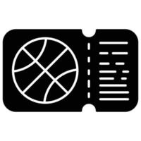 Ticket-Symbol, Basketball-Thema vektor